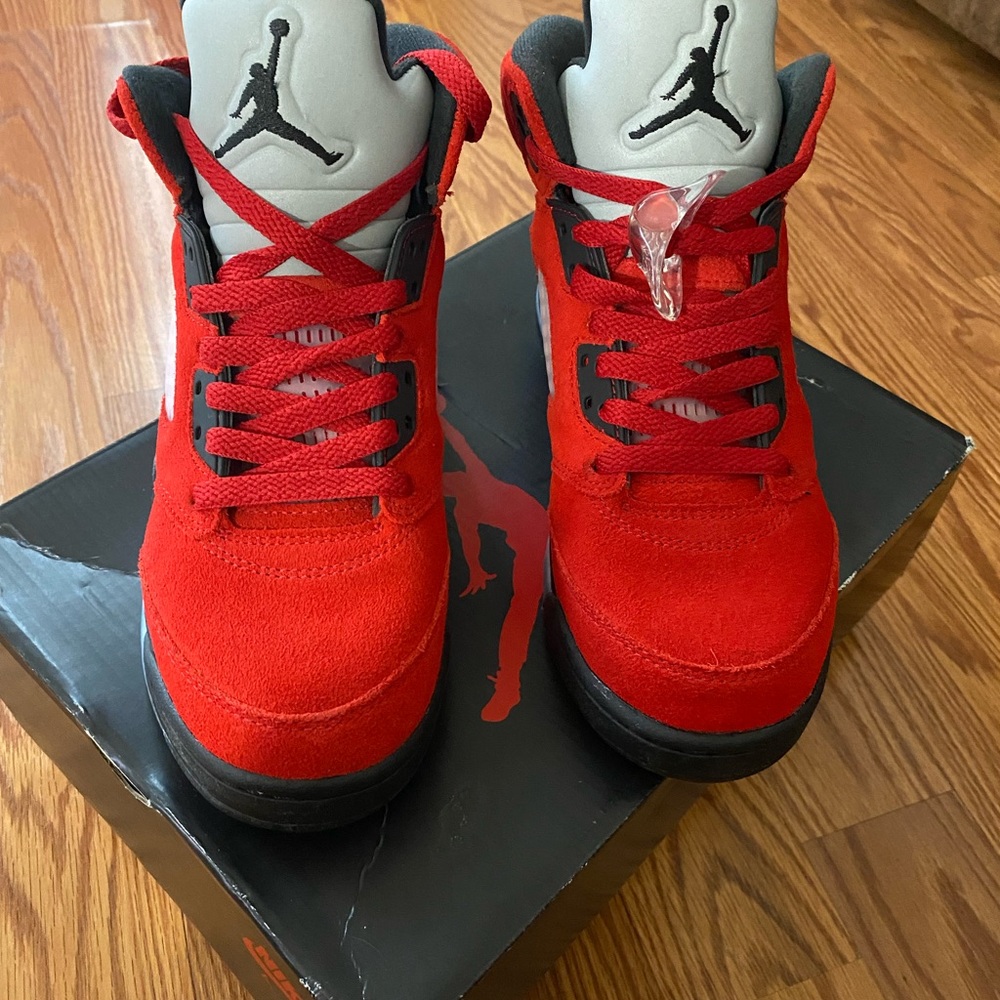 Red sneakers beautiful for spring and summer
